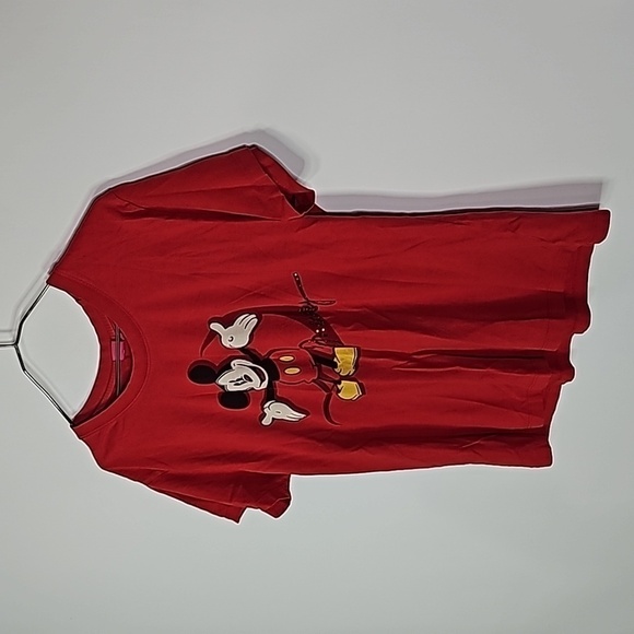 DISNEY vintage small red Mickey Mouse short sleeve shirt - Picture 2 of 7